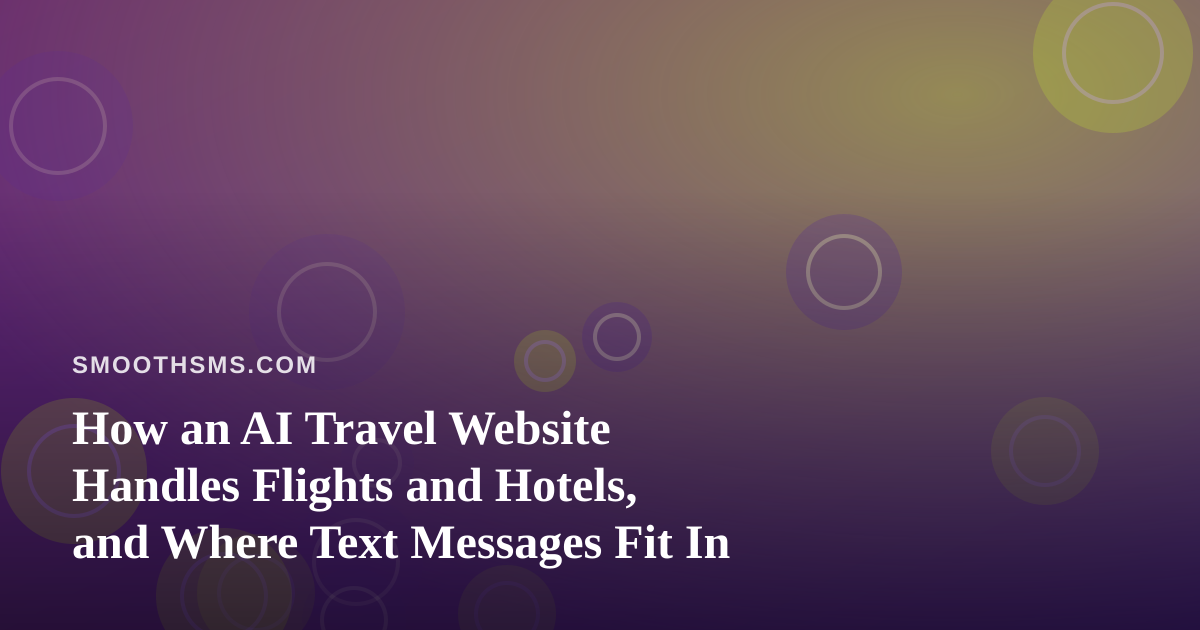 How an AI Travel Website Handles Flights and Hotels, and Where Text Messages Fit In