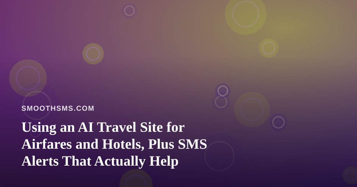 Using an AI Travel Site for Airfares and Hotels, Plus SMS Alerts That Actually Help