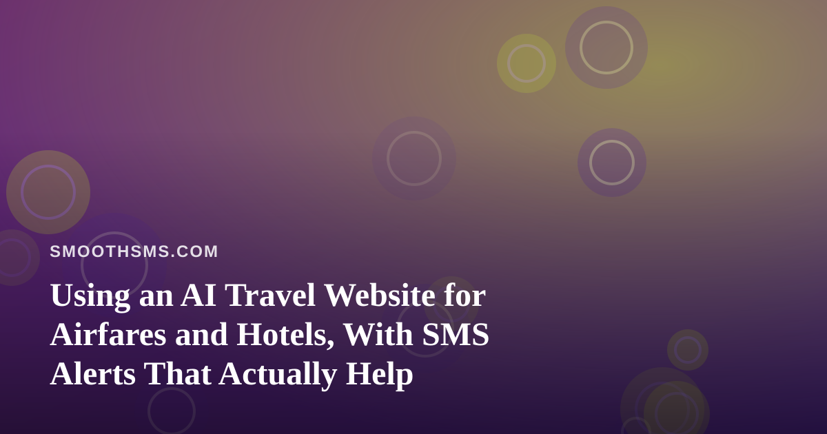 Using an AI Travel Website for Airfares and Hotels, With SMS Alerts That Actually Help
